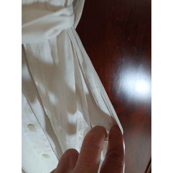 NWT Banana Republic Women's Size M Ivory Midi Dress w/Side Slits Pockets & Belt - Picture 6 of 15